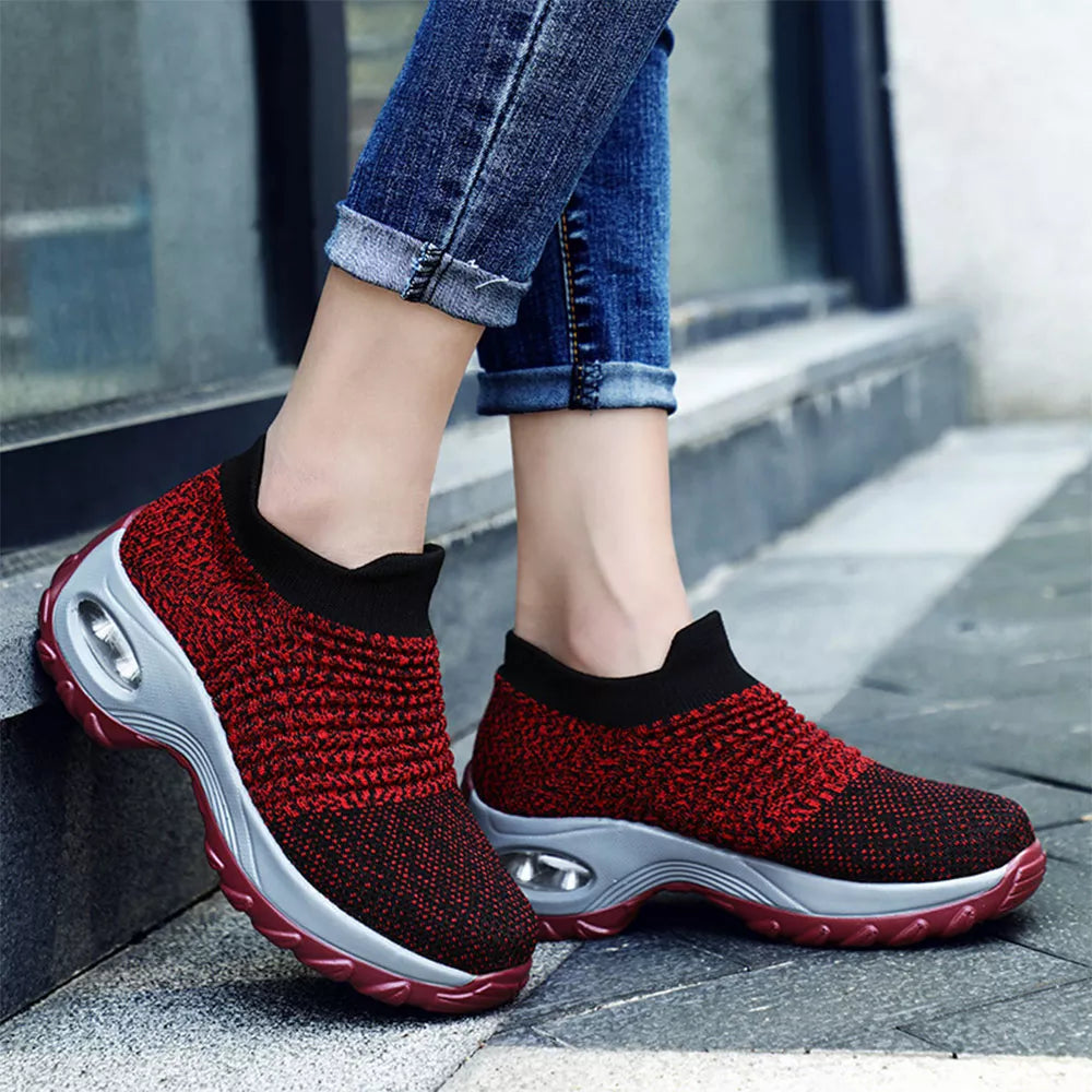 Dames comfort schoenen, JoliensSneaks met luchtkussen zolen; modern design voor loopcomfort en voetverzorging.