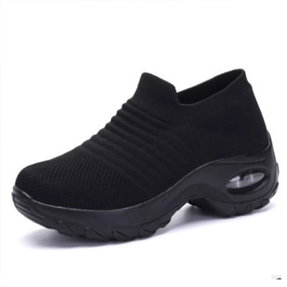 Ergonomische dames sneakers met luchtkussen zolen, perfect voor pijnvrij lopen en ultiem loopcomfort.