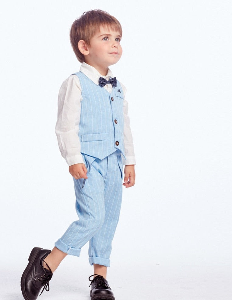 Jongens Carol combiset: stijlvolle en comfortabele outfit voor baby's en peuters, ideaal voor feestjes.