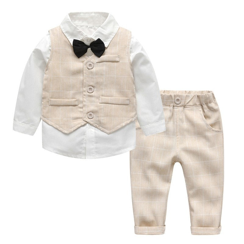 Jongens Carol combiset: zachte en comfortabele feestkleding voor baby's en peuters.
