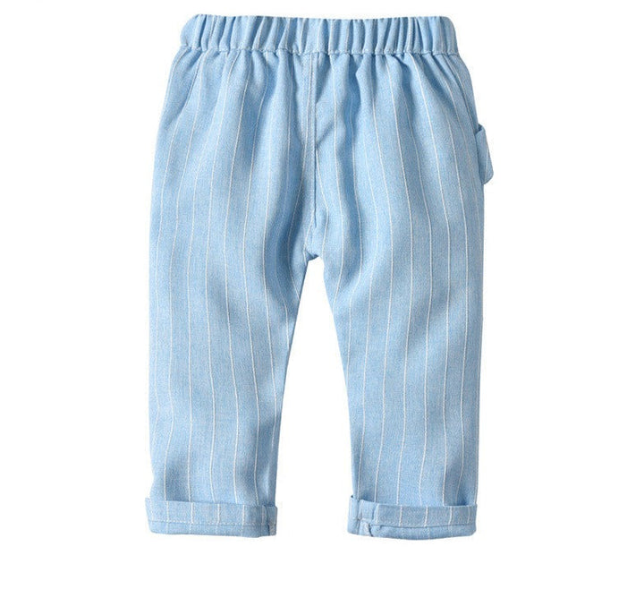 Feestelijke jongens combiset. Stijlvolle en zachte outfit voor baby's en peuters, elegante look.