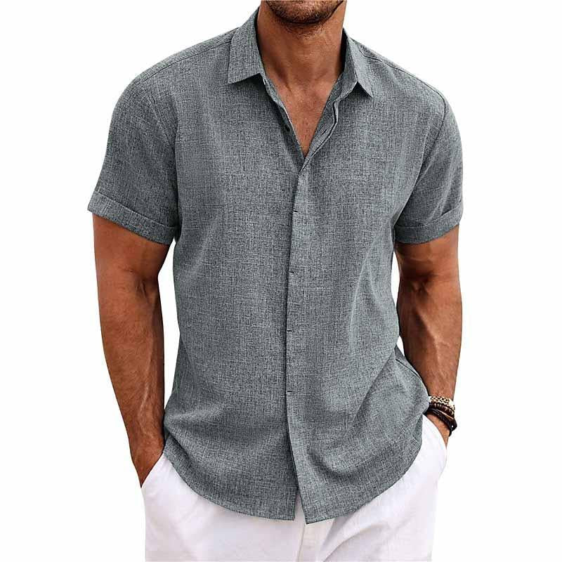 Casual herenoverhemd in zachte stof voor warme zomerse dagen
