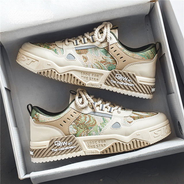 Stijlvolle heren casual olieverf sneakers Jules, comfortabele streetwear schoenen voor herfst, zomer en lente.