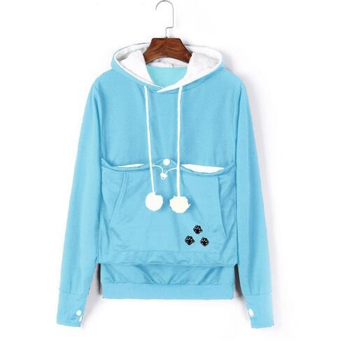 CozyPurr kattenhoodie: zachte unisex trui met innovatieve buidelzak voor huisdierenliefhebbers. Top draagcomfort.