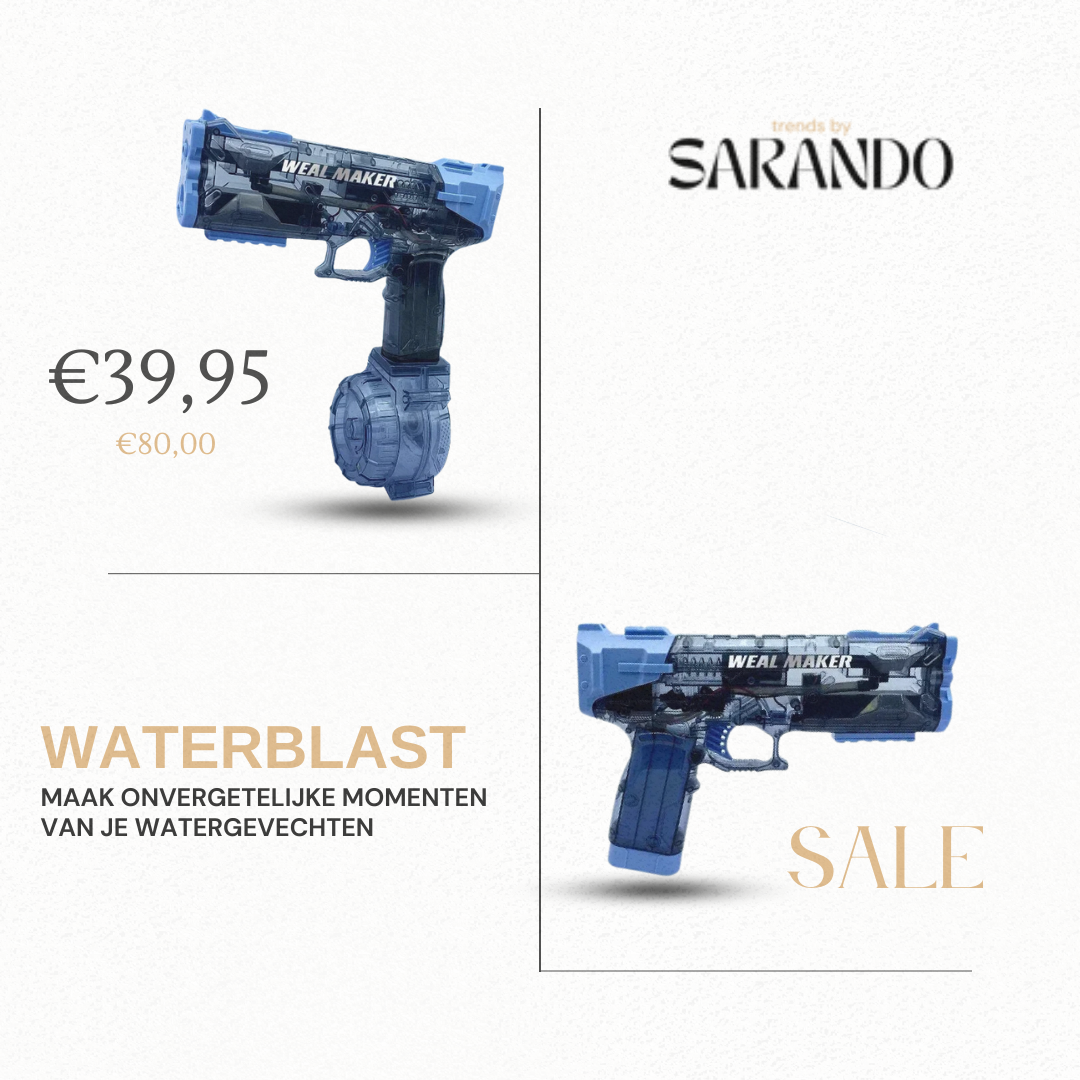 Kinder elektrisch waterpistool WaterBlast, ideaal voor zomerse watergevechten en buiten spelen. Automatische waterblaster.