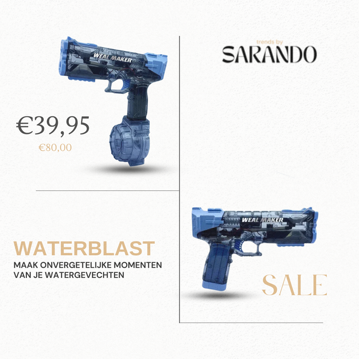 Kinder elektrisch waterpistool WaterBlast, ideaal voor zomerse watergevechten en buiten spelen. Automatische waterblaster.