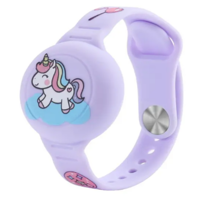 Innovatieve kinderarmband met GPS voor veilige monitoring tijdens buitenspelen; siliconen en kindveilig.