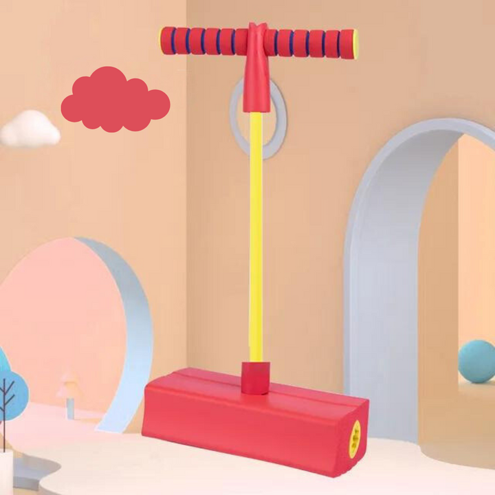 Kleurrijk Kinder Pogo Springkussen design: uitnodigend actief speelgoed voor peuters en kleuters.