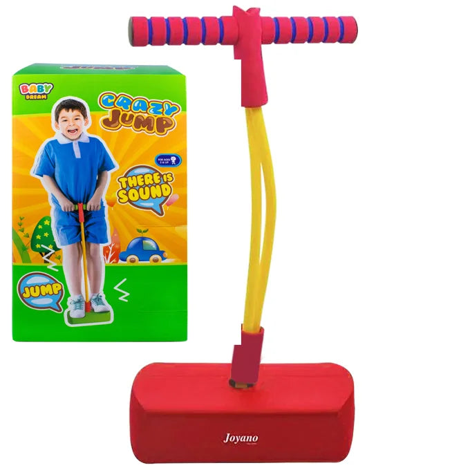 Ergonomische handgrepen en stevige voetsteun van het Kinder Pogo Springkussen voor veilige grip.