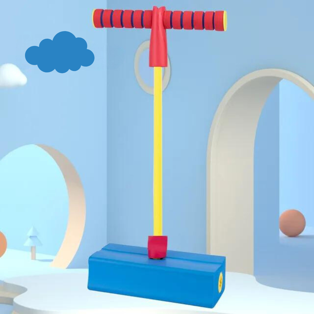 Zachte pogostick variant: Kinder Pogo Springkussen van EVA schuim voor veilig binnen & buiten springen.
