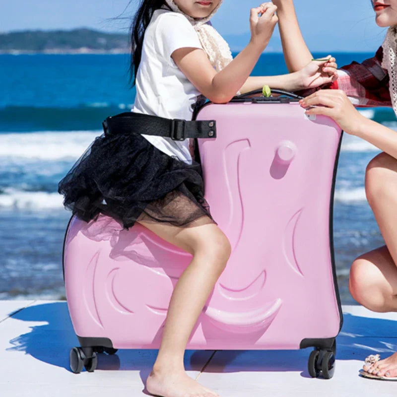 Pony rijdkoffer voor kinderen. Robuuste kinderbagage, ideaal voor jongens en meisjes als reiskoffer en speelgoedkoffer.