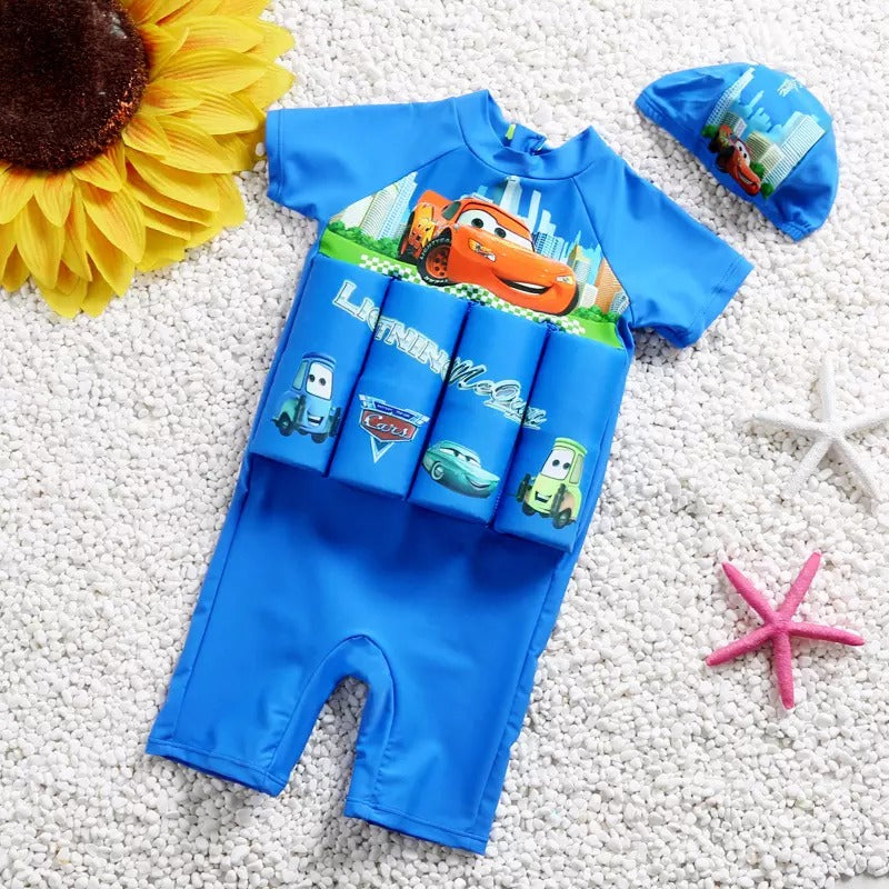 Blauw kinder zwemvest met drijfvermogen voor jongens. Ideaal voor zwemlessen en vakantie.