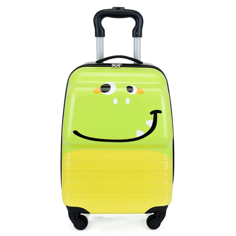 Stevige ABS+PC kinderkoffer met schattige dieren, robuuste handbagage voor elk avontuur.