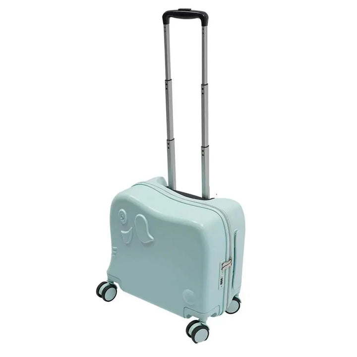 Handbagage kinderkoffer met vrolijke olifant, makkelijk te manoeuvreren voor elk kind.