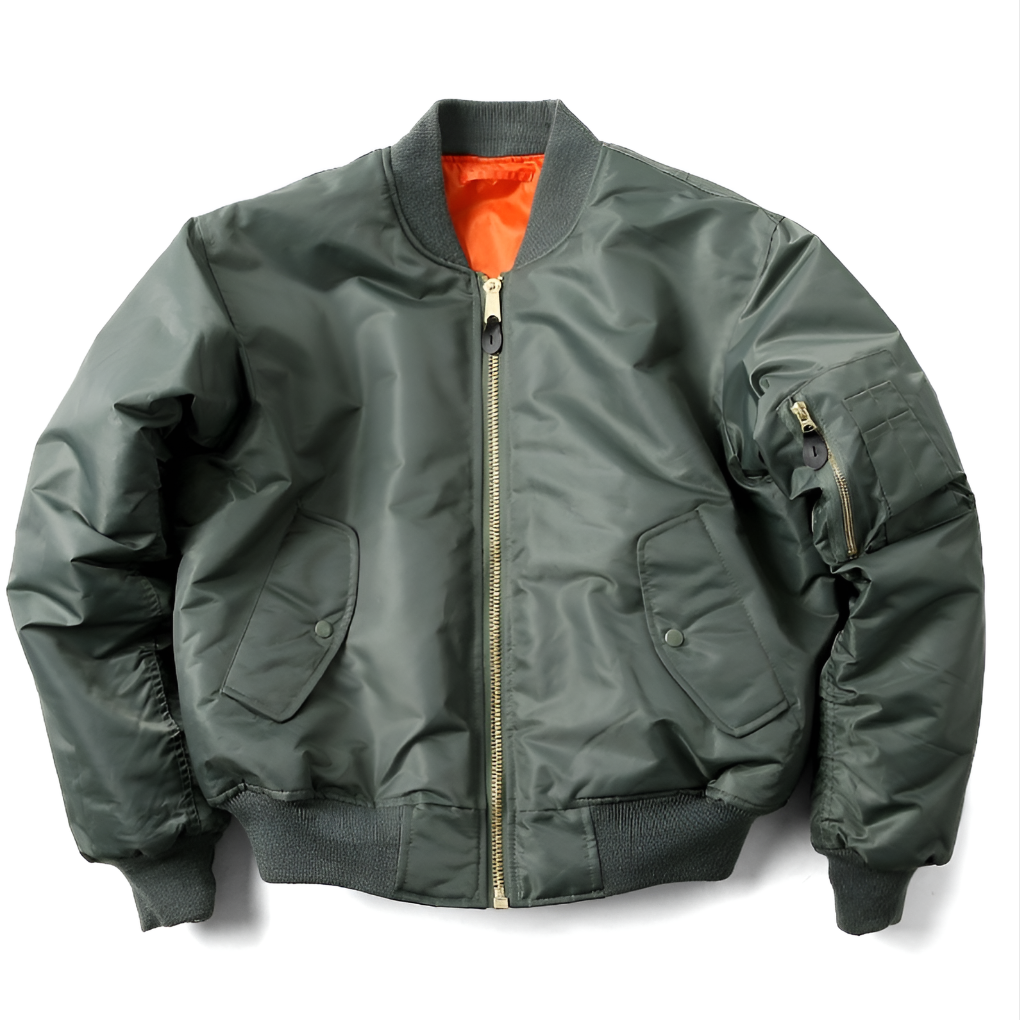 Klassiek unisex bomberjack van polyester, ideaal als overgangsjas voor lente en herfst. Comfortabel en stijlvol.