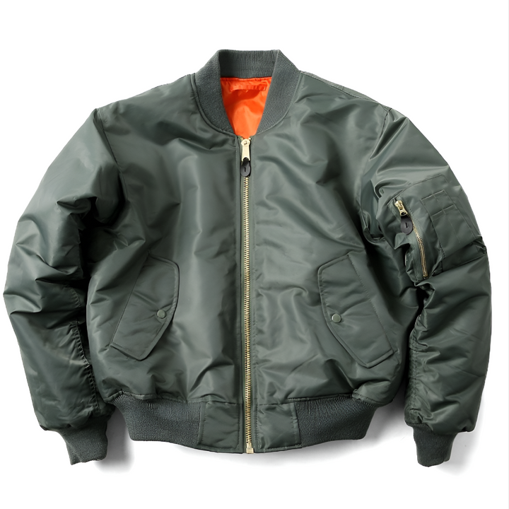 Klassiek unisex bomberjack van polyester, ideaal als overgangsjas voor lente en herfst. Comfortabel en stijlvol.