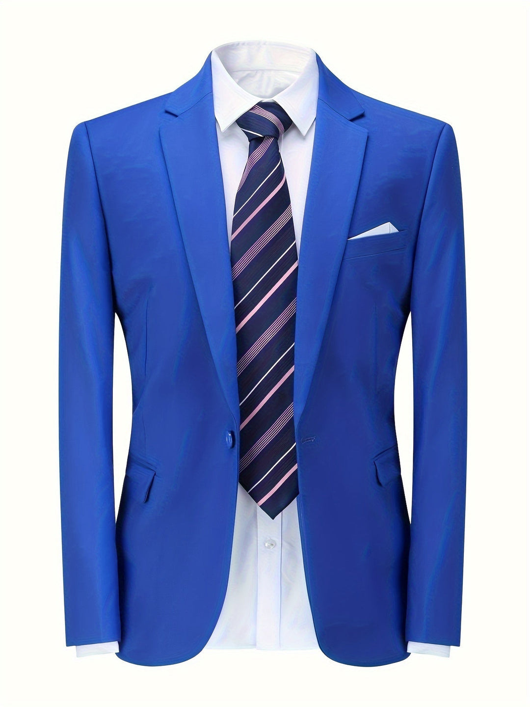 Stijlvolle effen herenblazer, een tijdloos Floris colbert dat elegantie toevoegt aan elke zakelijke garderobe.
