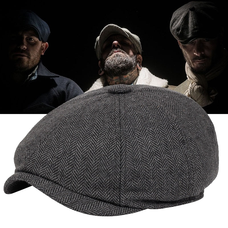 Stijlvolle heren newsboy pet Arthur. Klassieke baker boy flatcap in vintage stijl voor tijdloze elegantie.