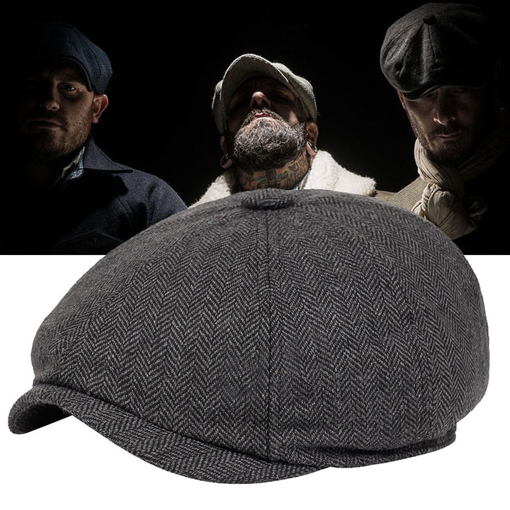 Stijlvolle heren newsboy pet Arthur. Klassieke baker boy flatcap in vintage stijl voor tijdloze elegantie.