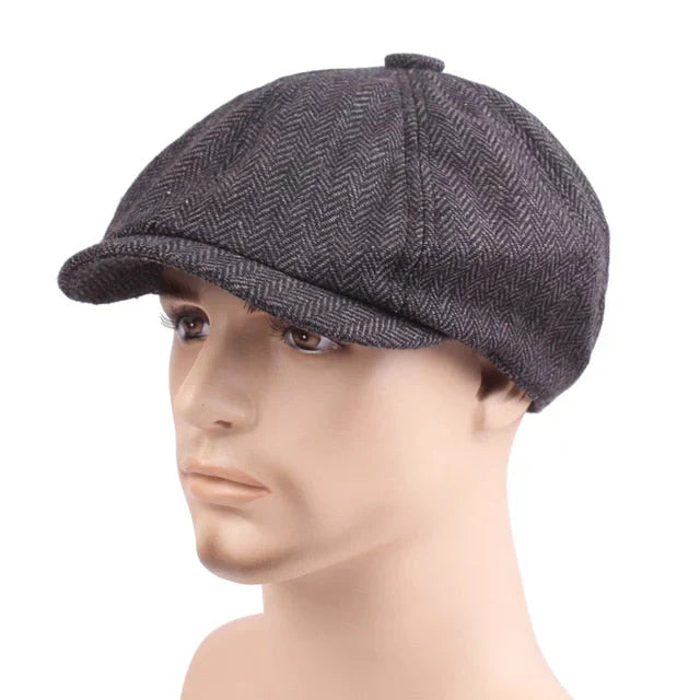 Vintage heren pet Arthur. Elegante flatcap met klassieke stijl, een tijdloos hoofddeksel en accessoire.