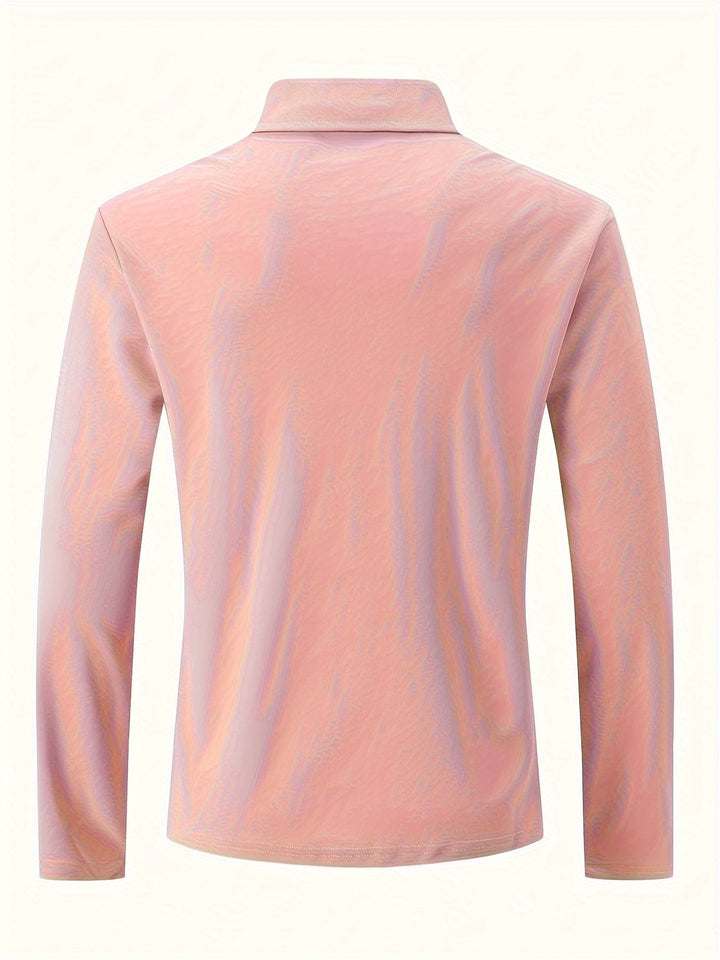 Tijdloze herenpolo met lange mouwen; een comfortabel en stijlvol shirt, perfect voor de moderne man.