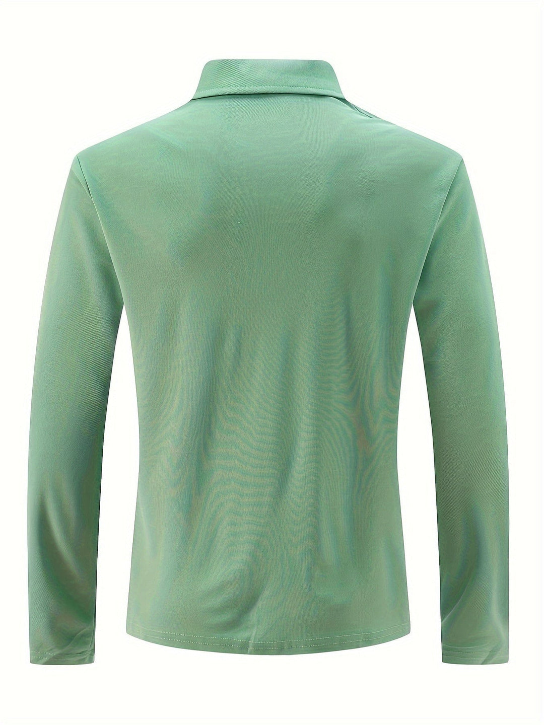 Veelzijdige herenpolo met lange mouwen, geschikt als elegant of casual shirt voor heren in de lente en herfst.