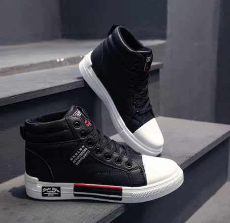 Trendy heren veterschoenen, klassiek hoog model. Perfect voor herfst en winter, comfortabel en stijlvol.