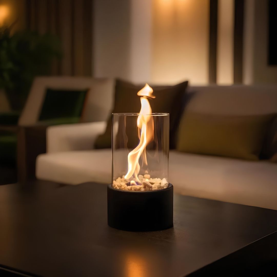 Klassieke Lumora olielamp met open vlam; sfeervolle verlichting voor tijdloze elegantie. Huisdecoratie.