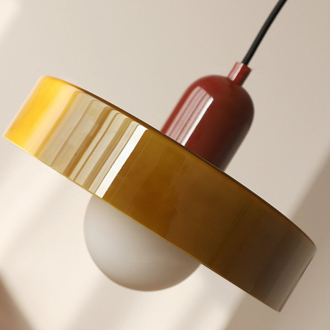 Moderne hanglamp: kleurrijk glas design, Bauhaus inspiratie, eyecatcher voor elke woonkamer.