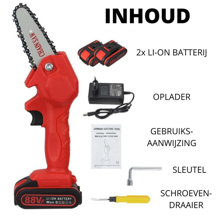 Lichtgewicht draagbare zaag voor snoeien van takken en klein hout.