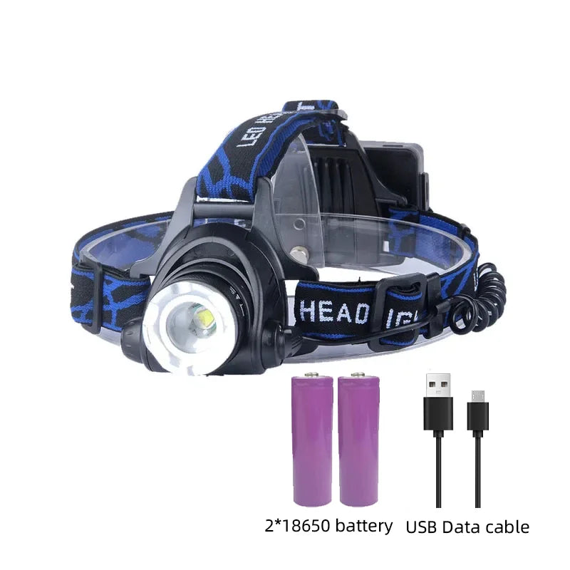 Compleet pakket: krachtige LED hoofdlamp, waterdicht, zoomfunctie en oplaadbaar voor elke avonturier.