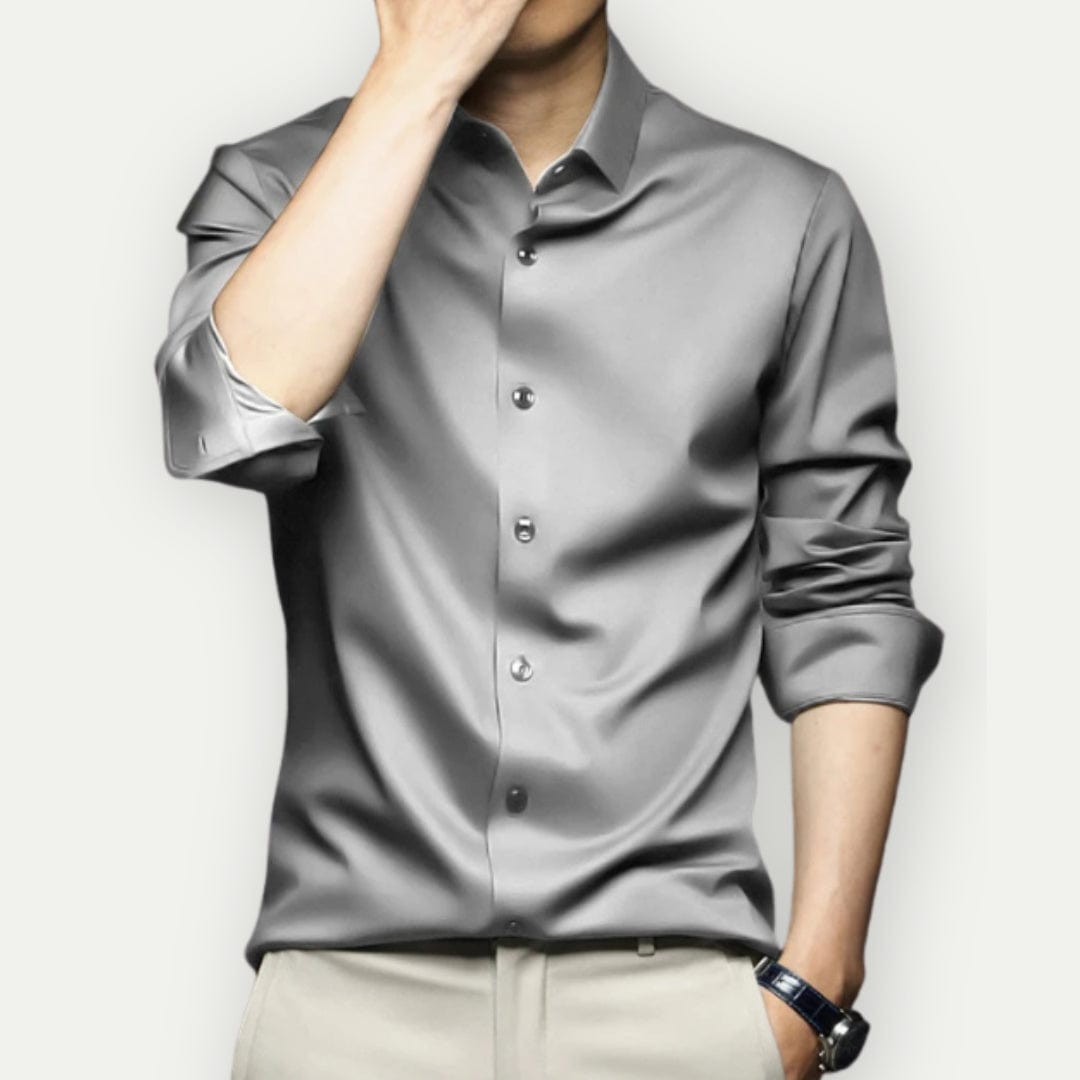 Zakelijk formeel herenoverhemd, kreukvrij en comfortabel voor een professionele look. Ook casual te dragen.