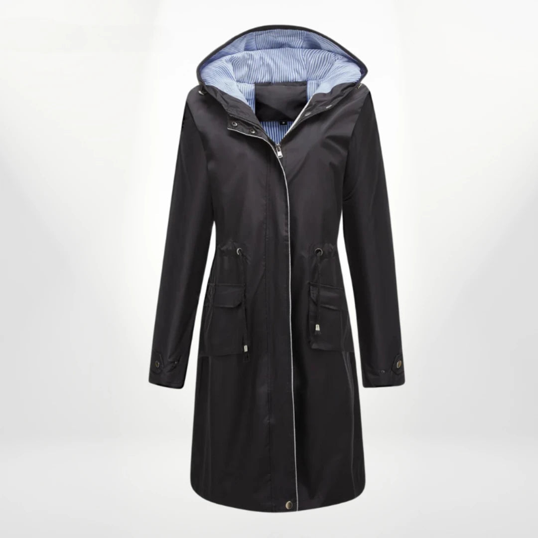 Lange dames anorak jas met capuchon, stijlvol en veelzijdig voor dagelijks gebruik. Mode en comfort voor vrouwen.