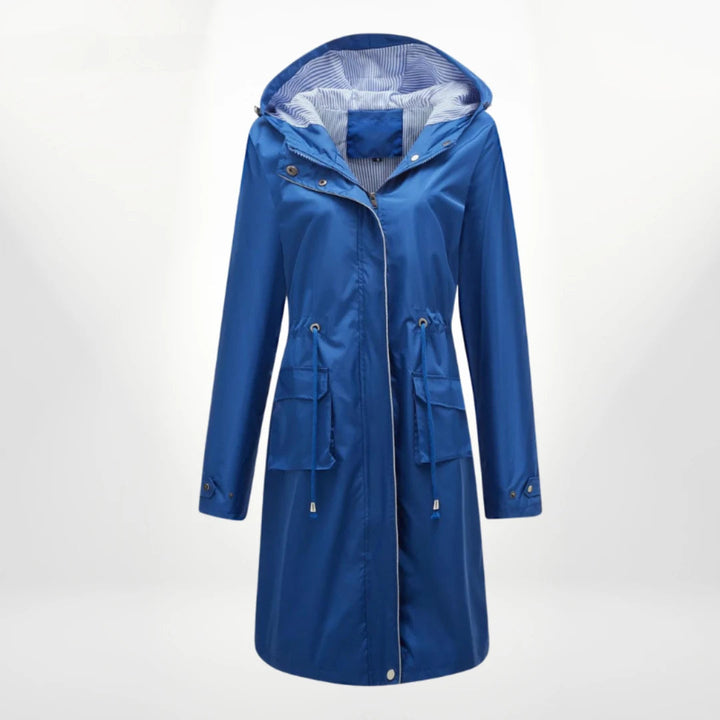 Comfortabele lange damesjas, anorak met capuchon, perfect voor outdoor avonturen en dagelijkse kleding.