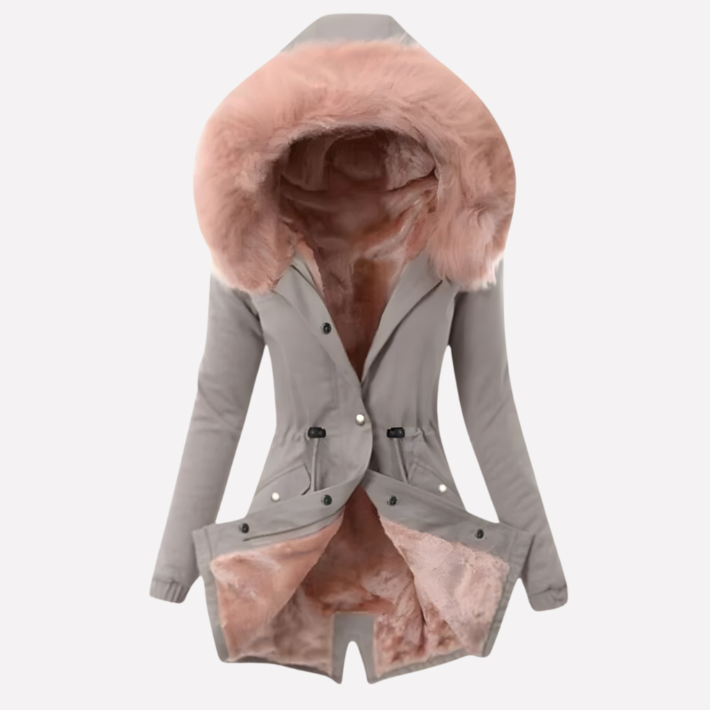 Casual warme dames capuchonjas, perfecte bovenkleding voor de winter. Beschikbaar in zwart, beige en groen.