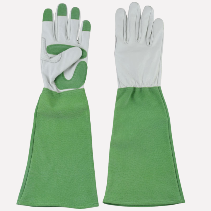 Duurzame unisex tuinhandschoenen met onderarmbescherming, essentieel tuingereedschap voor elke tuinier.