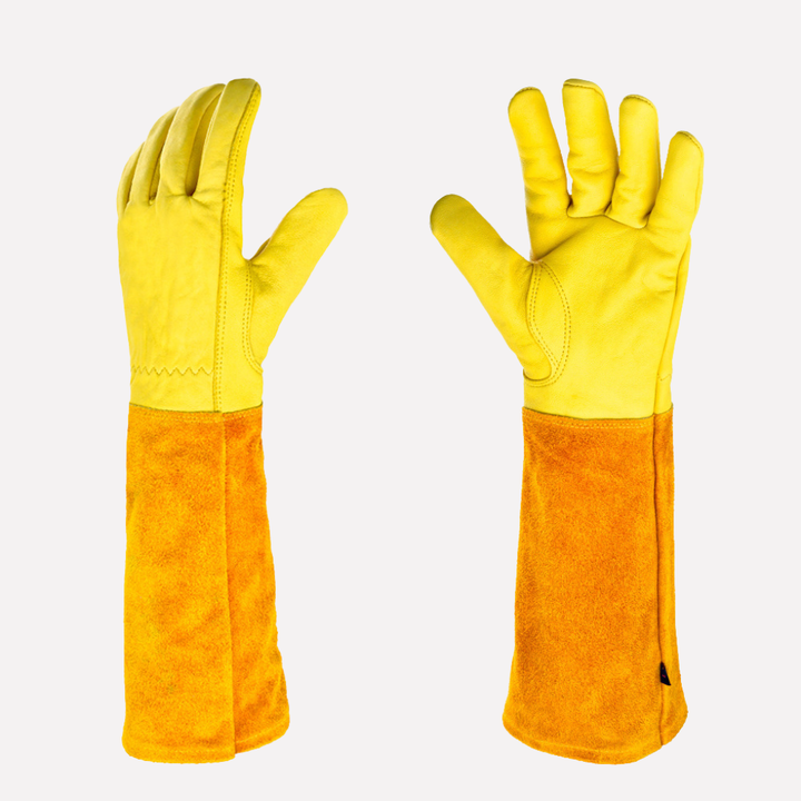 Hoogwaardige lange tuinhandschoenen voor vrouwen en mannen, optimale bescherming bij intensief tuinwerk.