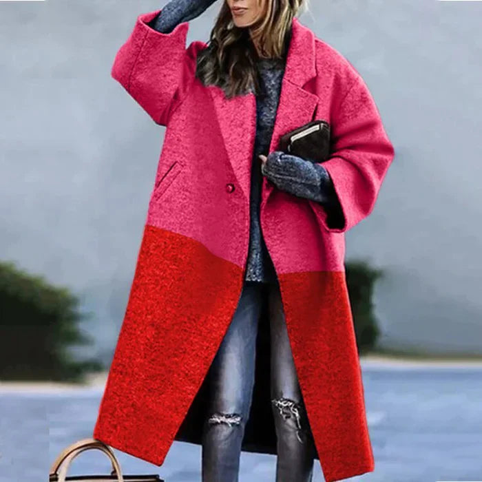 Modieuze Calista lange dames winterjas in elegante kleur, perfecte pasvorm voor stijlvolle winterjassen.