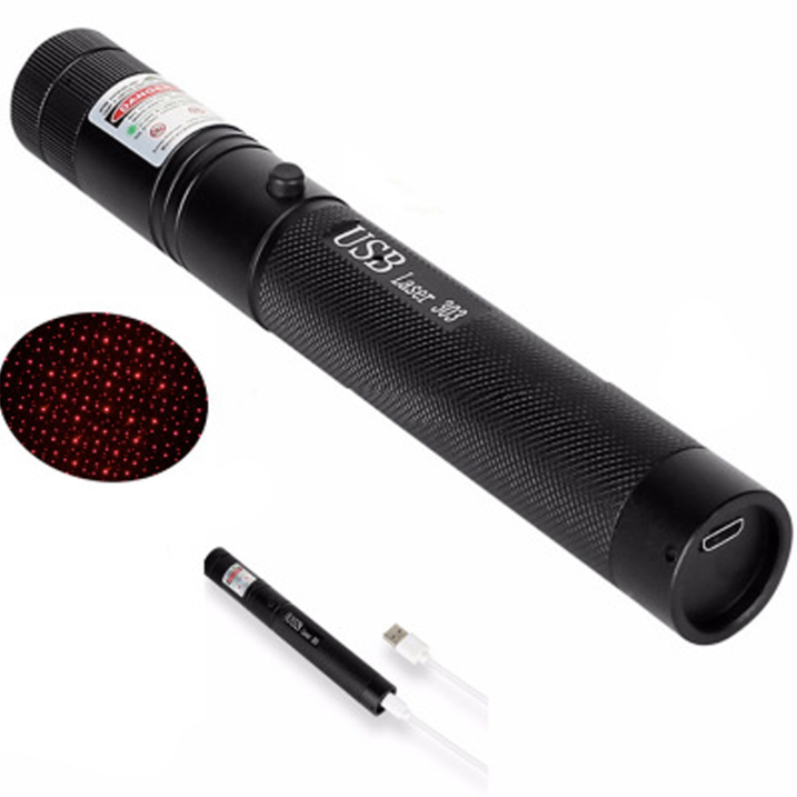 Unisex laserpointer met verstelbare focus, oplaadbaar, langeafstand, perfect voor outdoor en precisie.
