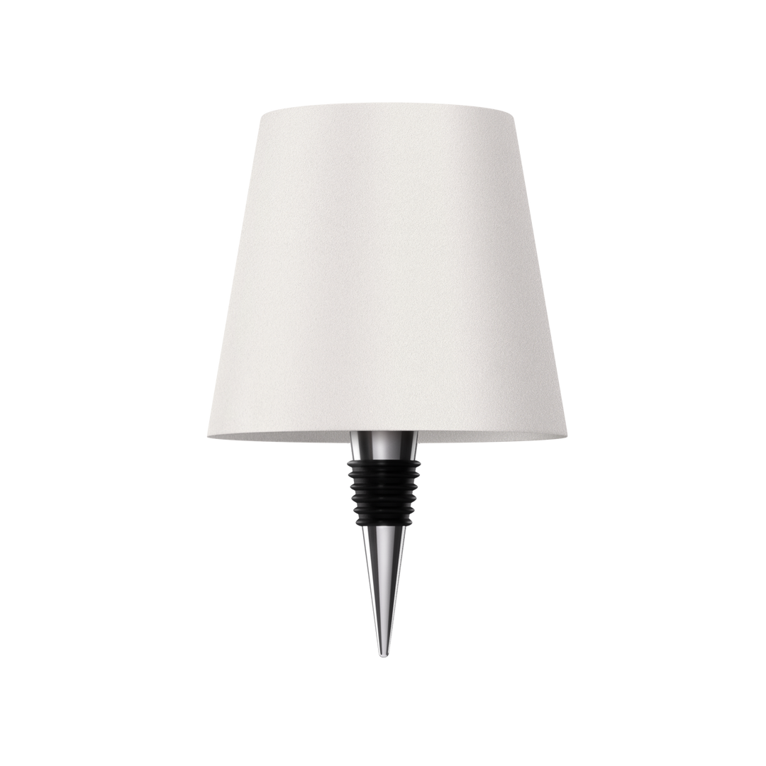 Praktische en stijlvolle LED flessenlamp, dimbaar en oplaadbaar voor gezellige avonden als tafellamp.