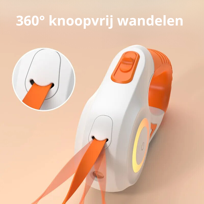 Hondenriem met LED: intrekbaar design voor comfort en maximale zichtbaarheid van je huisdier.