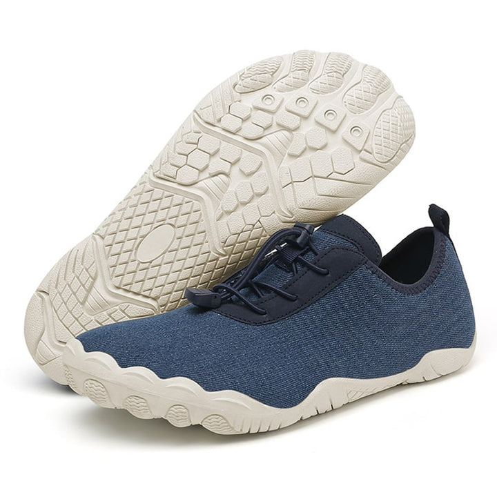 Ervaar natuurlijke beweging met Leonis barefoot sneakers; flexibel, lichtgewicht en perfect voor een gezonde houding.