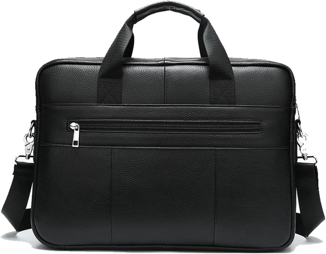 Authentieke 15 inch koeienleren aktetas, met speciaal laptopvak en diverse organiser vakken voor professionals.