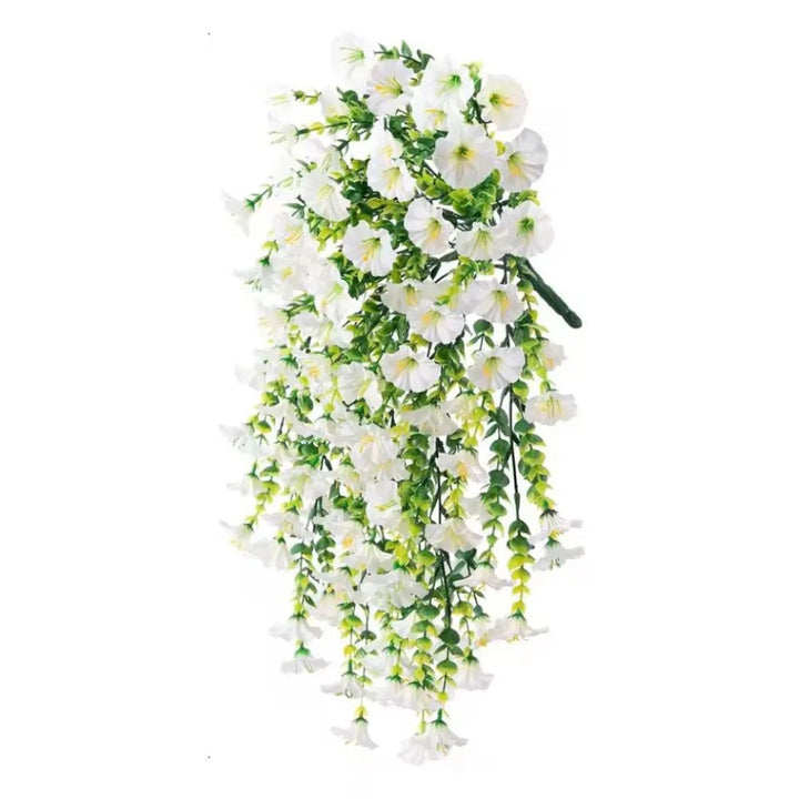 Decoratieve UV-bestendige ochtendglorie hangdecoratie, perfect voor feestdecoratie of thuis als kunstmatige bloemen.
