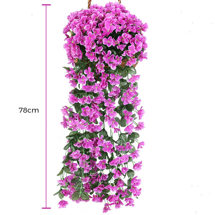 Muurdecoratie kunstbloemen hangmand: breng de schoonheid van bloemen binnen met deze zijdebloemen.