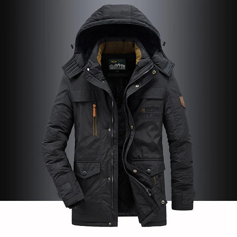 Robuuste Leventis winterjas voor heren, perfect voor buitenactiviteiten; biedt optimale weerbestendigheid.