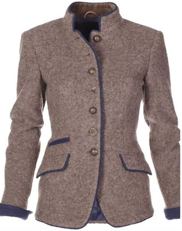 Elegant lichtbruin damesvest, perfect voor laagjes in de herfst. Comfortabel en modieus voor vrouwen.