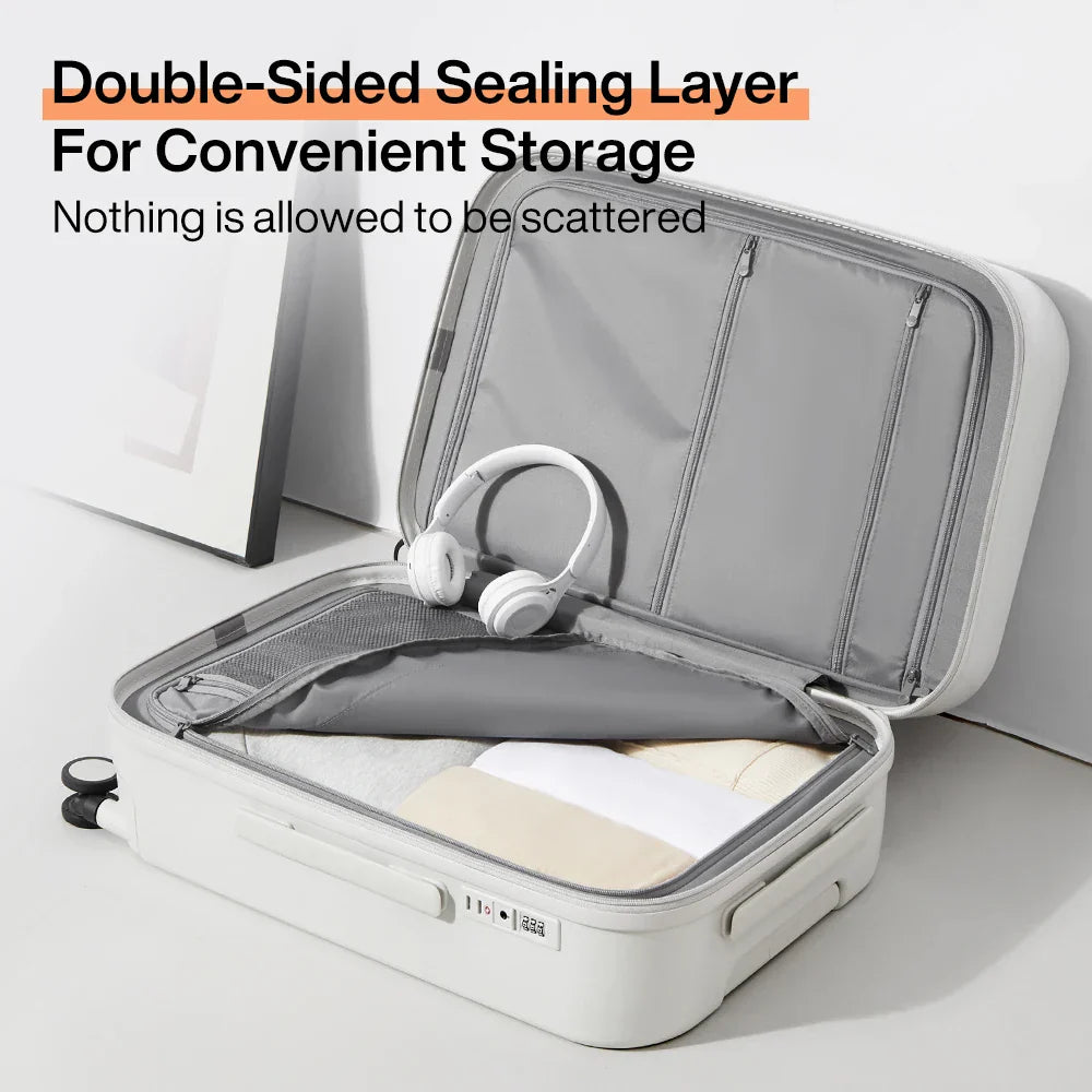 Handige hardcase reiskoffer Lyon met unieke bekerhouder, ideaal voor lichtgewicht bagage tijdens vakanties.