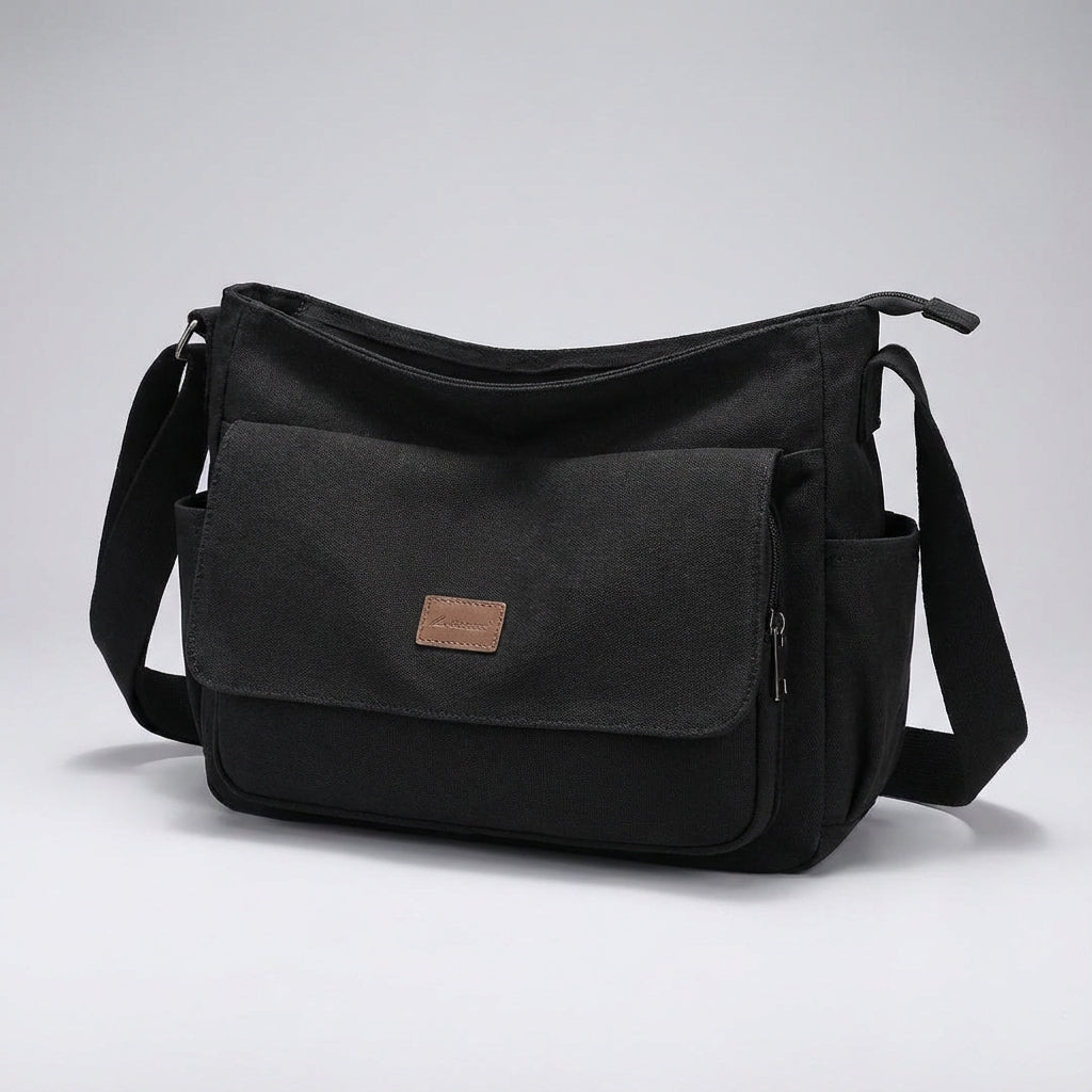 Stijlvolle unisex laptop schoudertas voor werk, school of dagelijks gebruik. Comfortabel & georganiseerd.