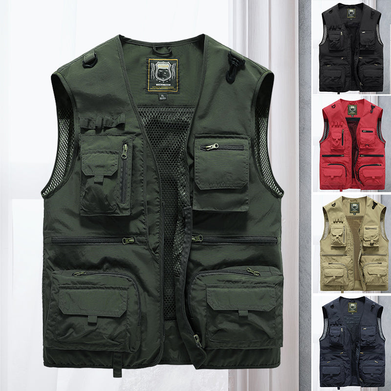 Lichtgewicht heren outdoorvest 'Viktor' met praktische zakken, ideaal voor wandelen en reizen.